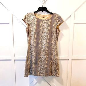 Custo Barcelona Snakeskin Mini Night Out Dress Size 2 // Extra Large